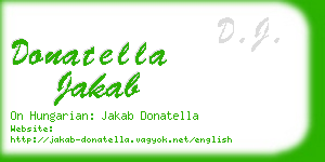 donatella jakab business card